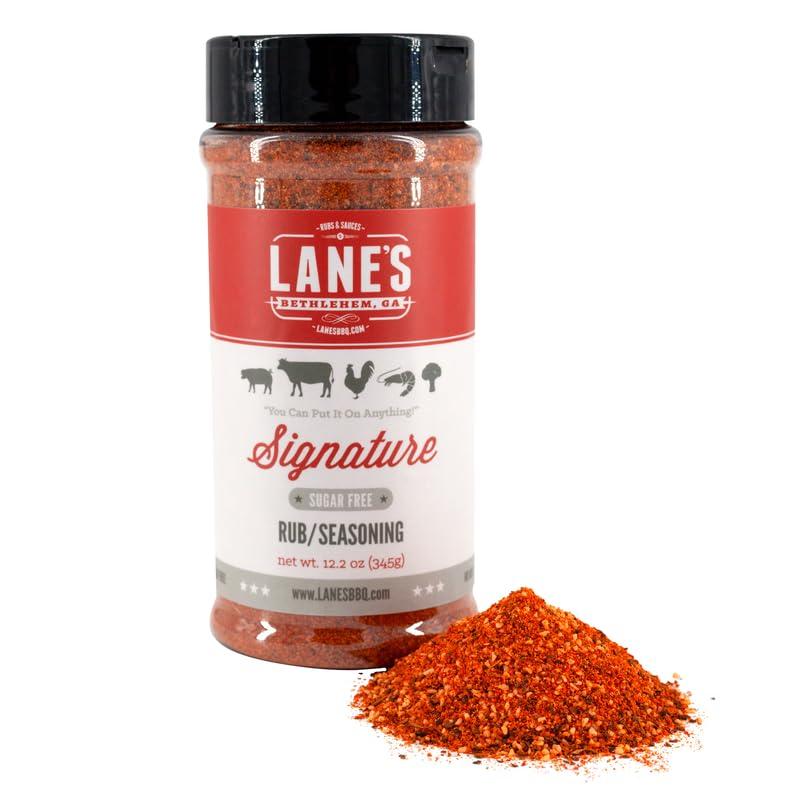 Lane's Lane\'s Signature BBQ Seasoning Rub, All-Natural BBQ Seasonings and Rubs, Perfect for Beef, Meat, Chicken & Pork Rub Seasoning, Made in USA, 12.2 Oz