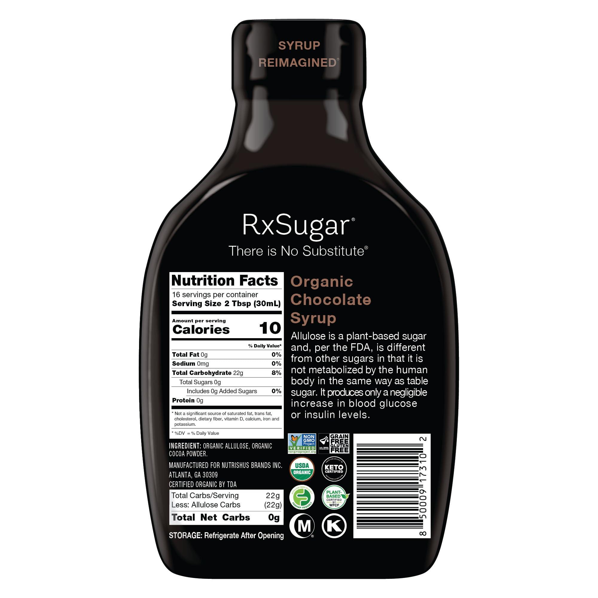 RxSugar RxSugar Organic Pancake Syrup 2-Pack | Allulose sweetener | Diabetes-Safe Natural Sugar | Keto Certified | Non-GMO Project Verified | Gluten-Free Certified
