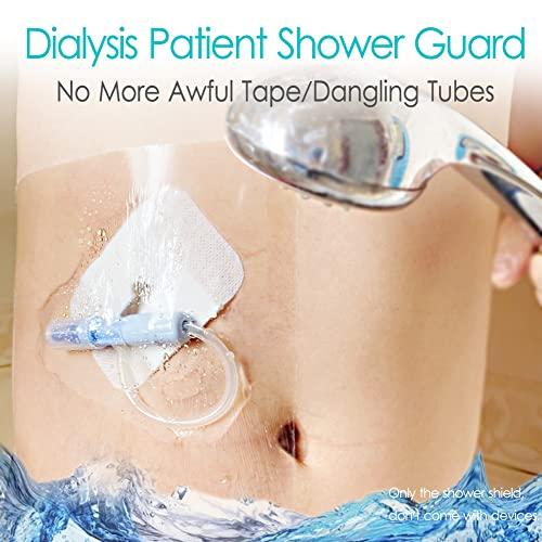 Hola Health Waterproof Shower Protector Bandage 8x8 inch for Large Port Surgery Incisions Guard Tattoo Second Skin Healing Aftercare Cover Bath Patch Transparent Film Clear Adhesive Wounds Dressing (Pack of 50)