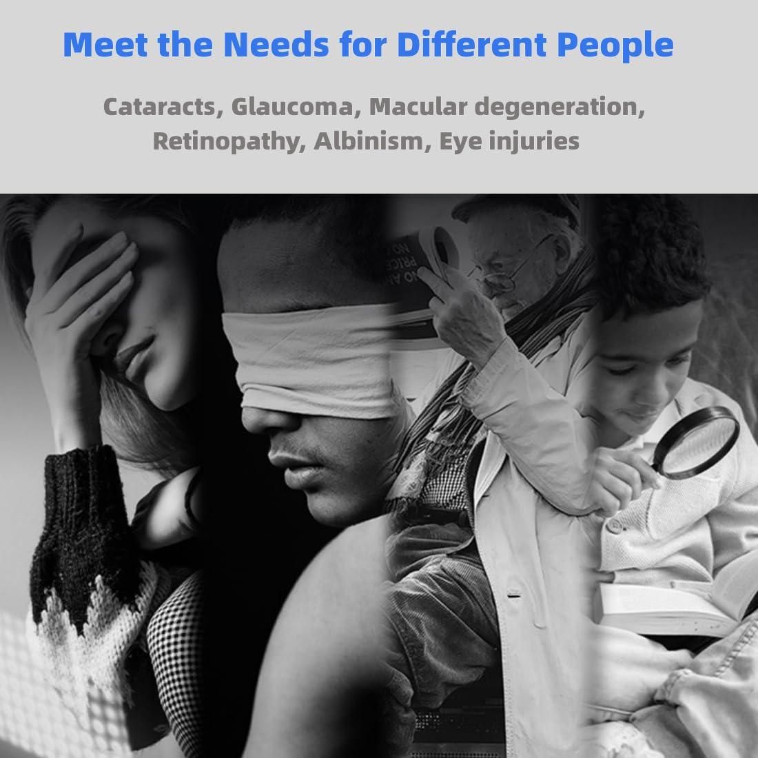 RayHong Portable Digital Video Magnifier Electronic Reading Aid 5.0 Inch with Foldable Handle for The Visually Impaired Macular Degeneration Low Vision, 2X-32X Times Zoom 26 Color Modes