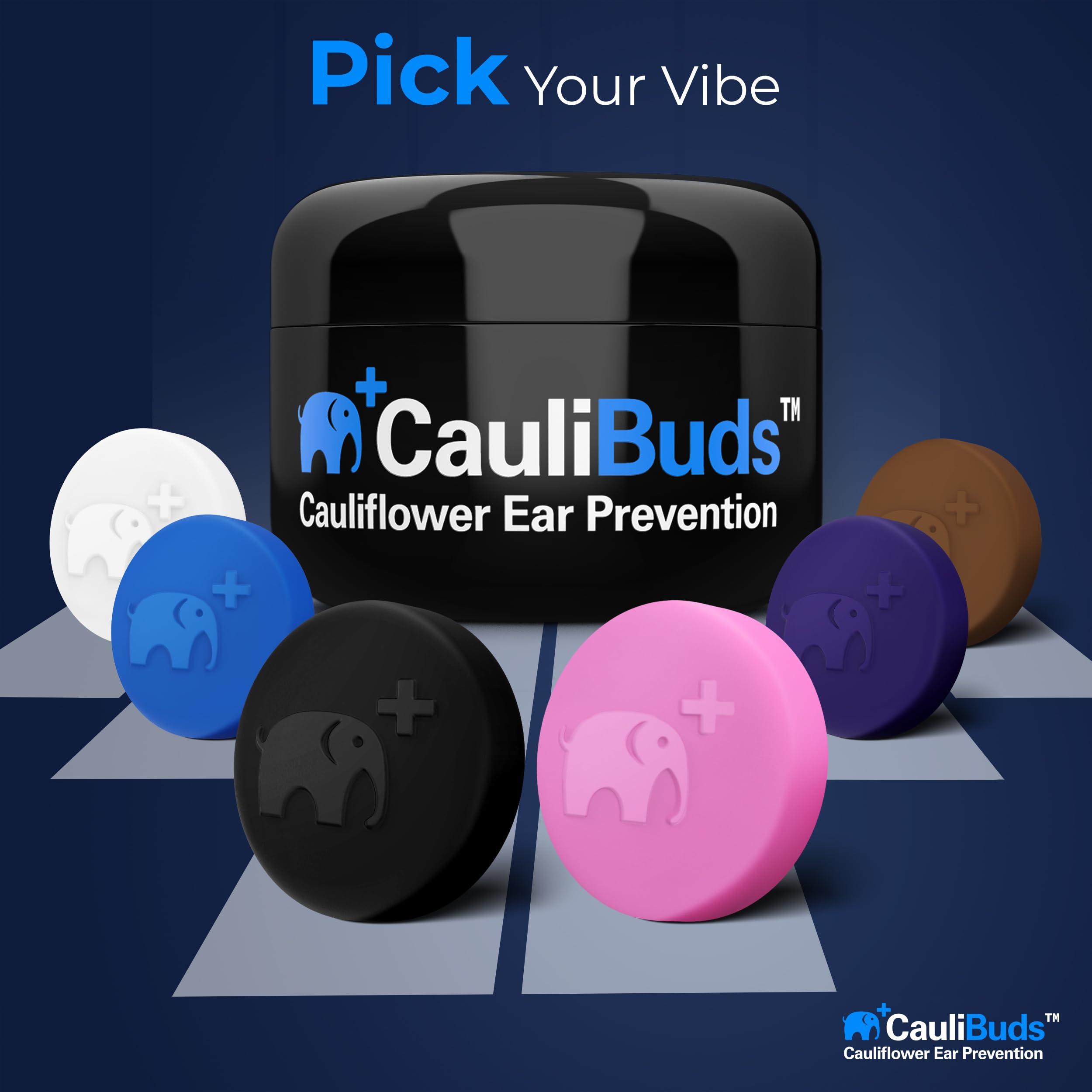CauliBuds Caulibuds Cauliflower Ear Magnets - Premium Silicone Magnet Compression Kit for Cauliflower Ear Prevention & Treatment in BJJ, Wrestling, MMA, & Rugby - Minimize Ear Draining (Purple)