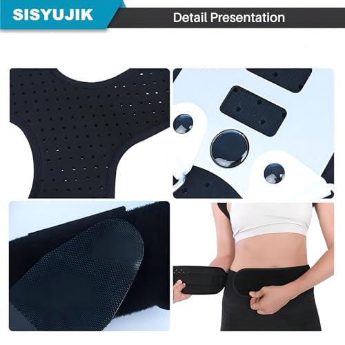 SISYUJIK SISYUJIK Posture Corrector Back Support for Hunched Back, Kyphosis and Vertebral Compression Fracture Men and Women (Large)