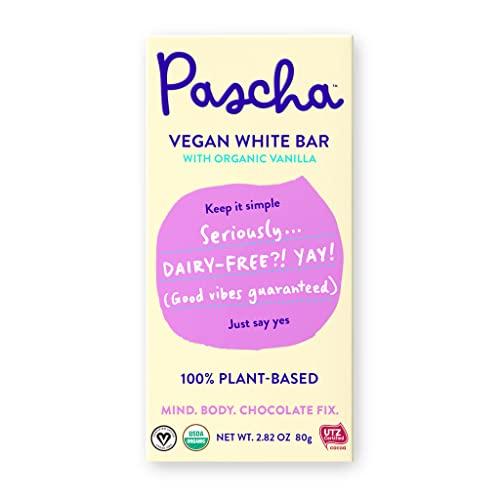 Pascha Pascha Organic Vegan White Chocolate Bars, UTZ, Gluten Free, Non GMO, 10 Count(Pack of 1)