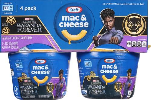 Kraft Mac & Cheese Kraft Mac & Cheese Cups Macaroni and Cheese Microwavable Dinner SpongeBob SquarePants, 4 ct Pack, 1.9 oz Cups (Pack of 2)