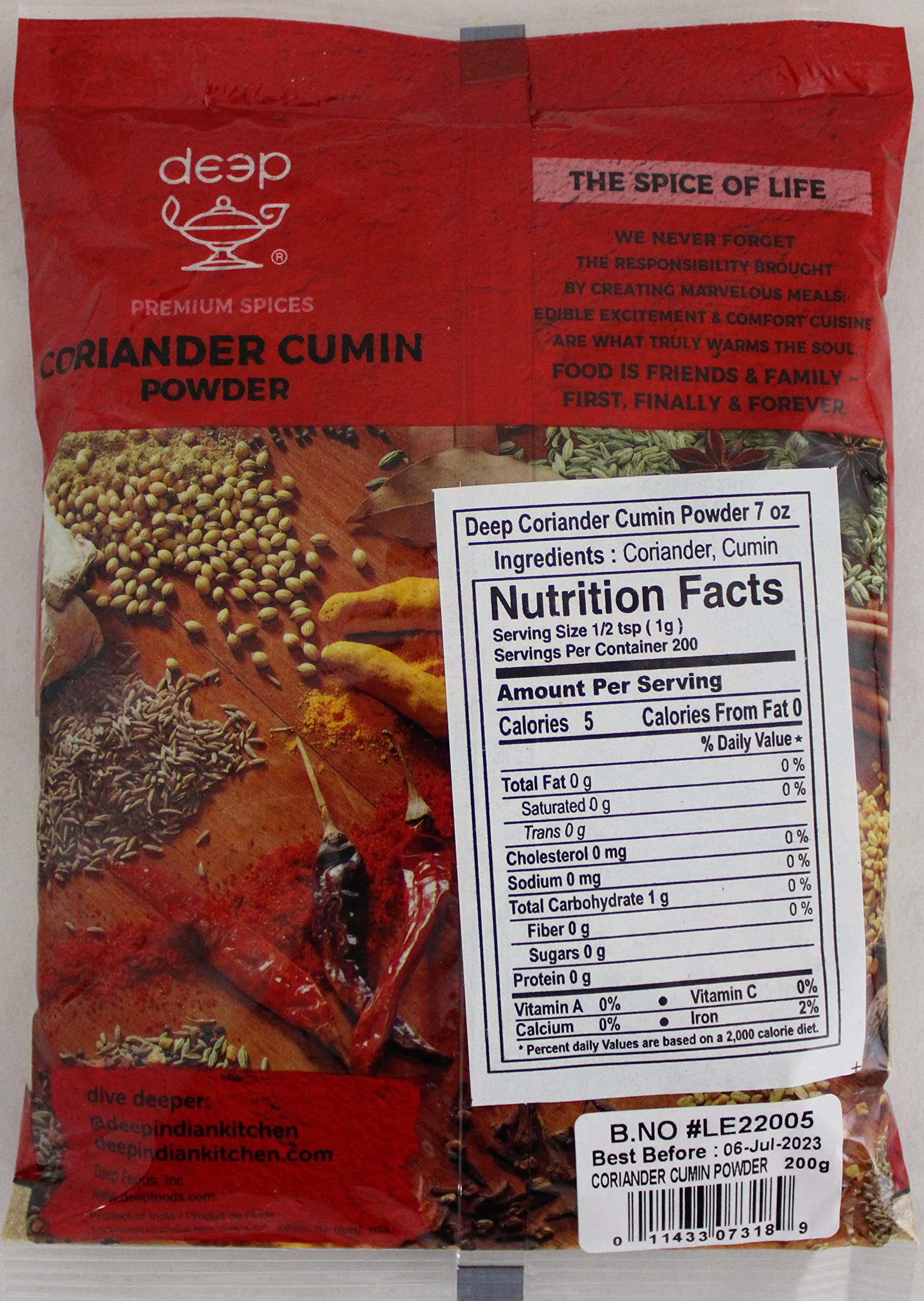 Deep Spices Coriander and Cumin Powder 7 oz.