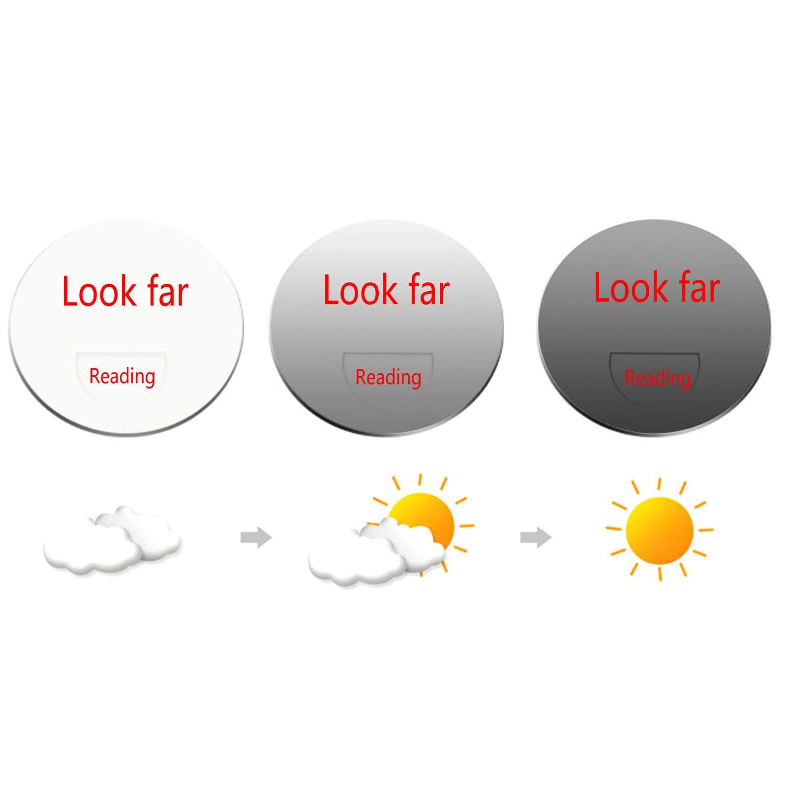 willochra Invisible Transition Photochromic Bifocal Reading Glasses Women Trendy Cat Eye Readers Bifocal Sunglasses (BLACK GOLD, 300)