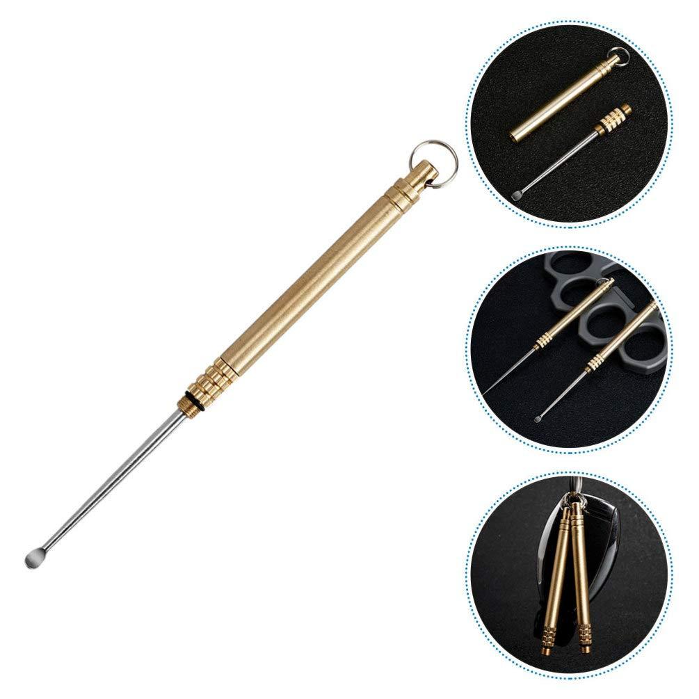 HEALLILY Titanium Alloy Ear Spoon Ear Wax Cleaner Earwax Removable Spoon Digging Ear Spoons Ear Cleaner Ear Wax Removal Tool Ear Wax Picker Ear Pick Spoon Titanium Alloy Earpick