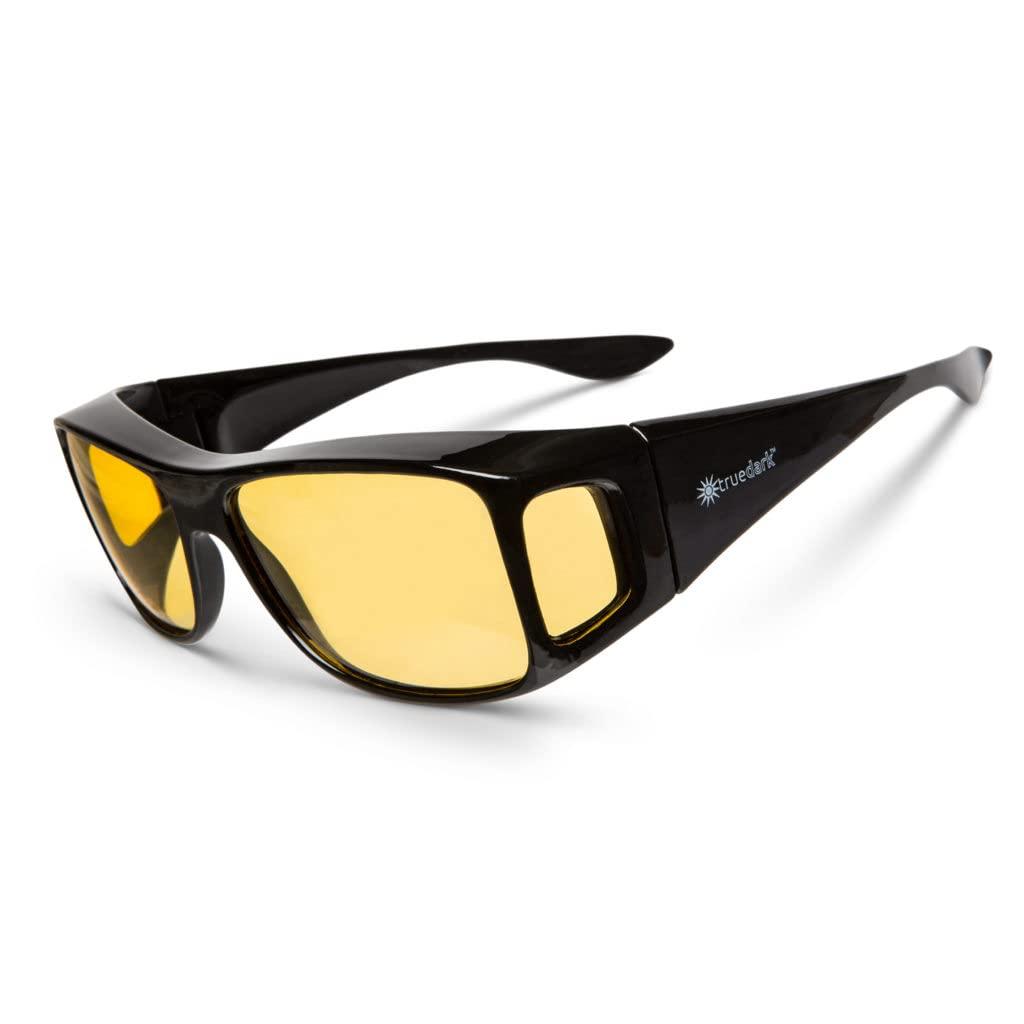 TrueDark TrueDark Daylights Amber Fitover Blue Light Blocking Glasses to Reduce Eye Strain and UV Glare - For Men & Women, Computer Screen, Gaming, TV, Phone - by Dave Asprey