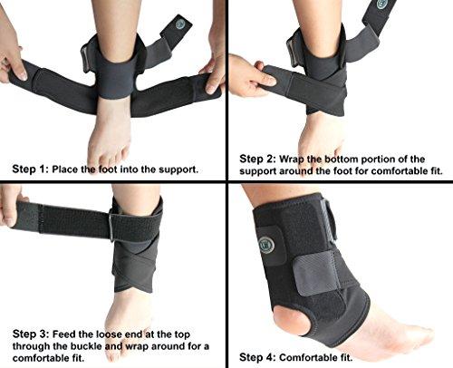LW LW Ankle Stabilizer Support Wrap Brace One Size - Ankle Protection Injury Recovery Pain Relief