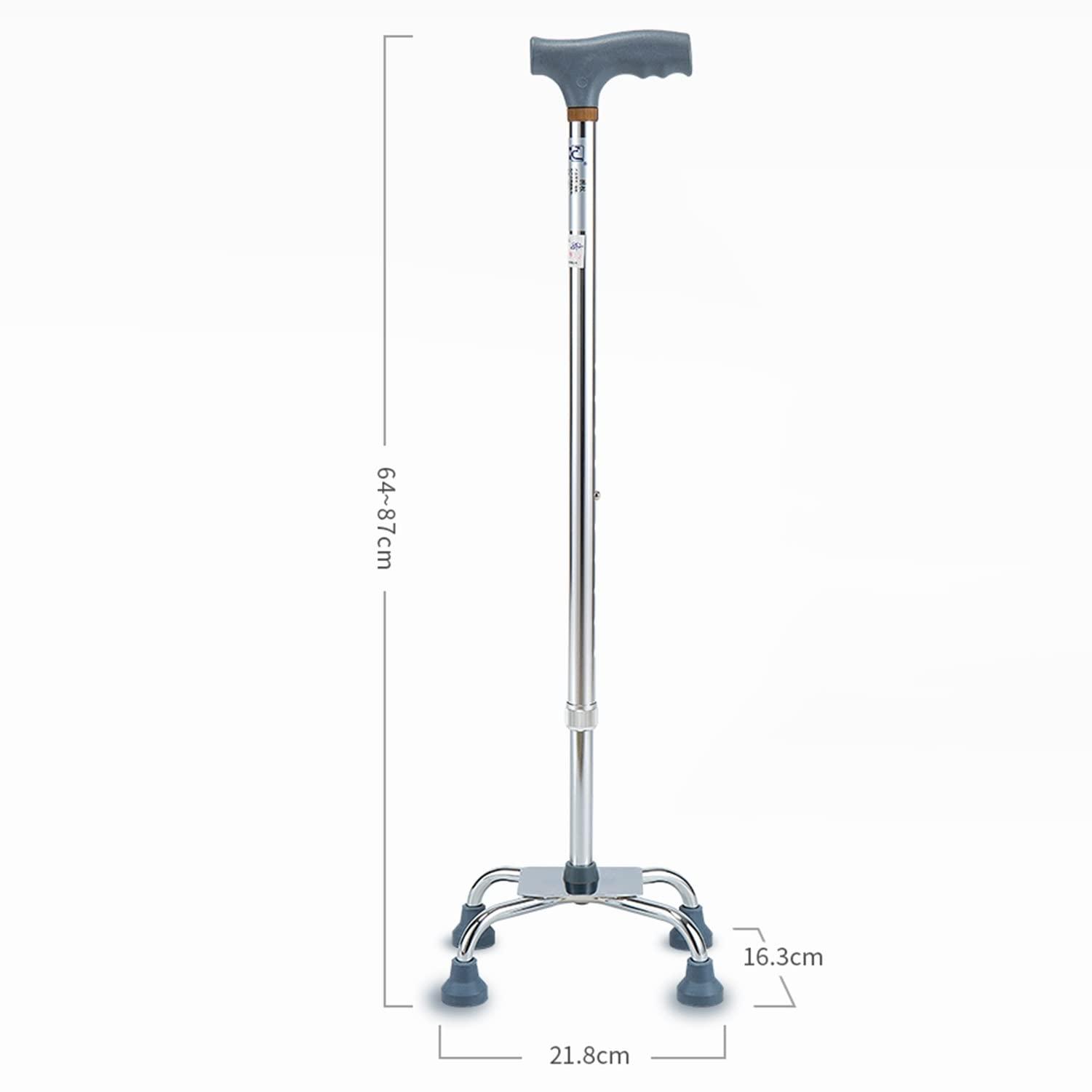 SEVEEZ SEVEEZ Quad Cane Height Adjustable Four-Legged Walking Stick Comfortable Handle Aluminium Lightweight Balance Walking Aid for Elderly