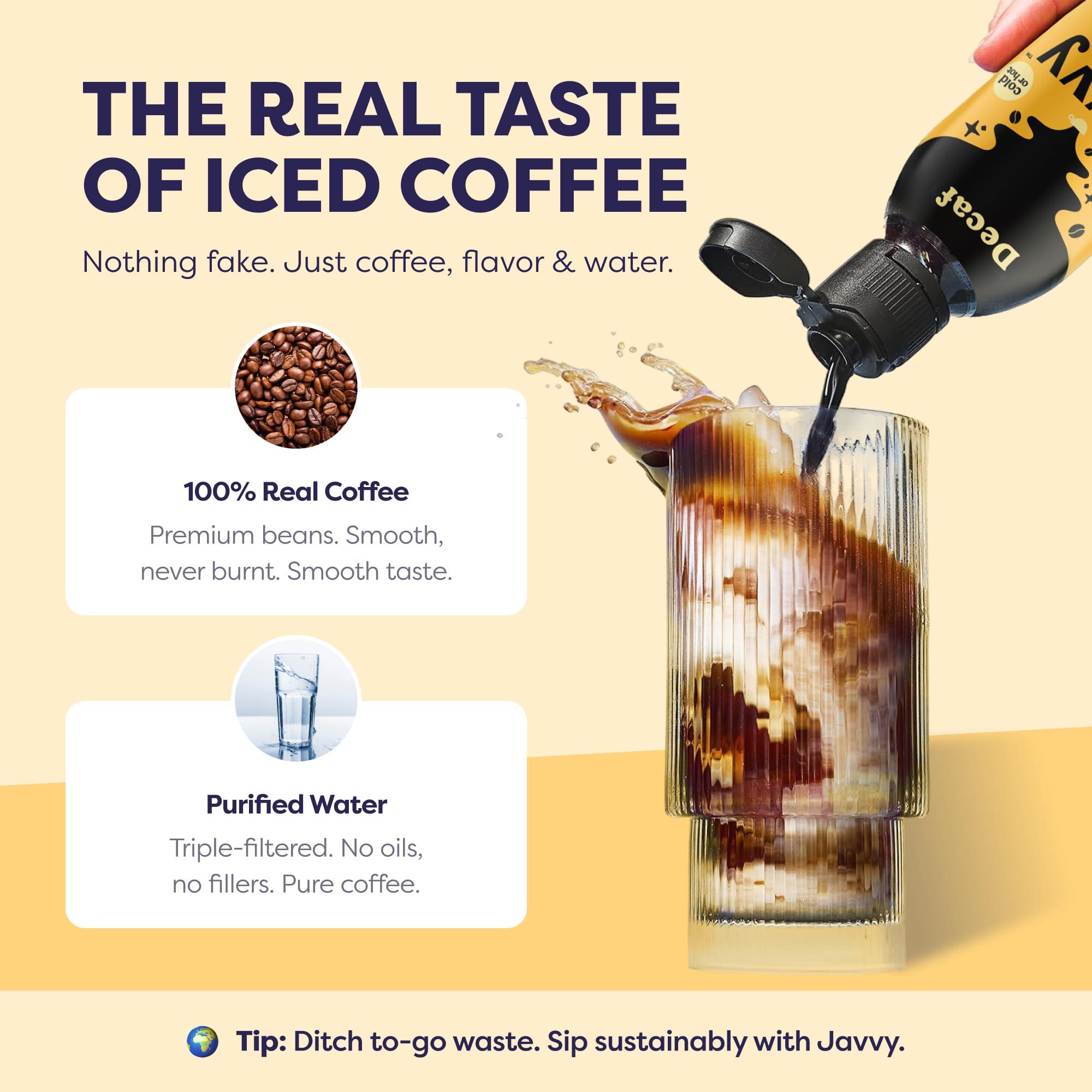 Javy Coffee Javy Coffee Concentrate - Cold Brew Coffee, Perfect for Instant Iced Coffee, Cold Brewed Coffee and Hot Coffee, 35 Servings - Original Decaf
