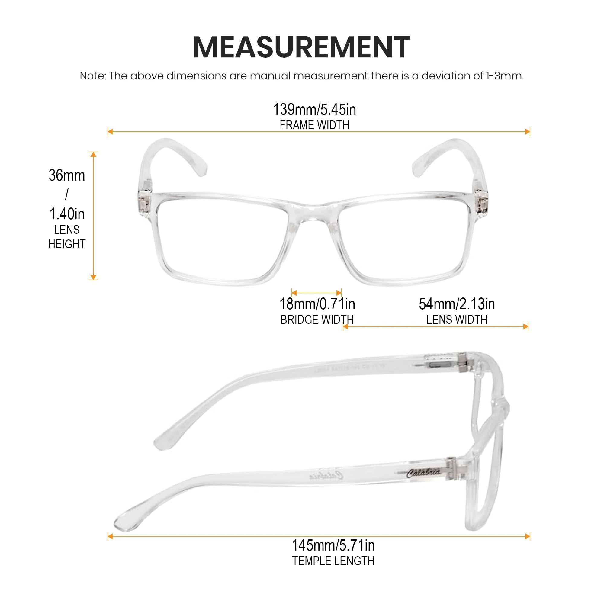 Calabria Calabria L2007 Reading Glasses +3.50 Black/Clear Crystal/Tortoise 3 Pack Variety Men Women Readers Stylish Trendy Eyeglasses