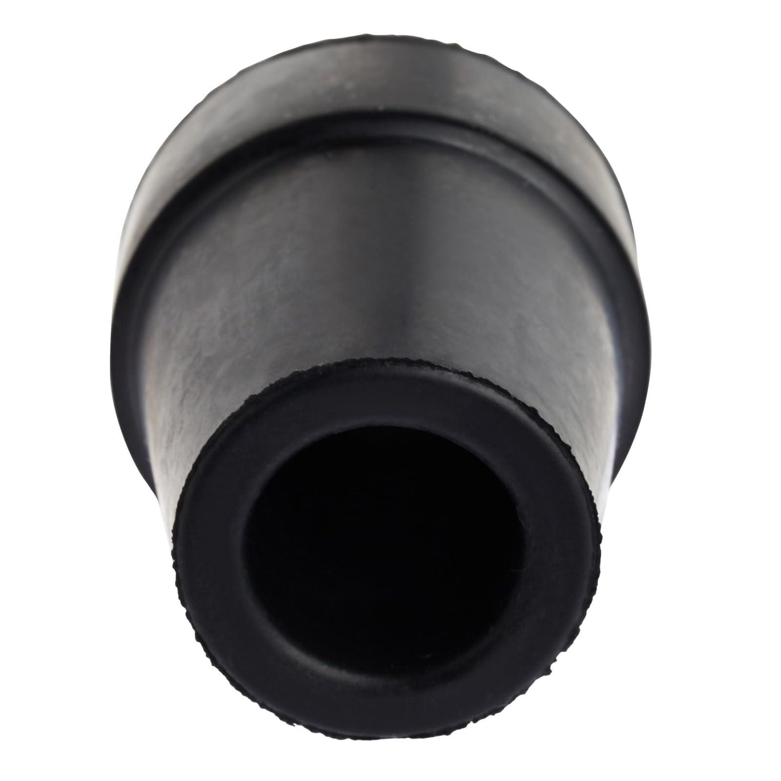 Wellbrite 6 Pack Replacement Rubber Cane Tips for Canes, Walking Sticks, Walkers (Black, 3/4 Inch Tip)