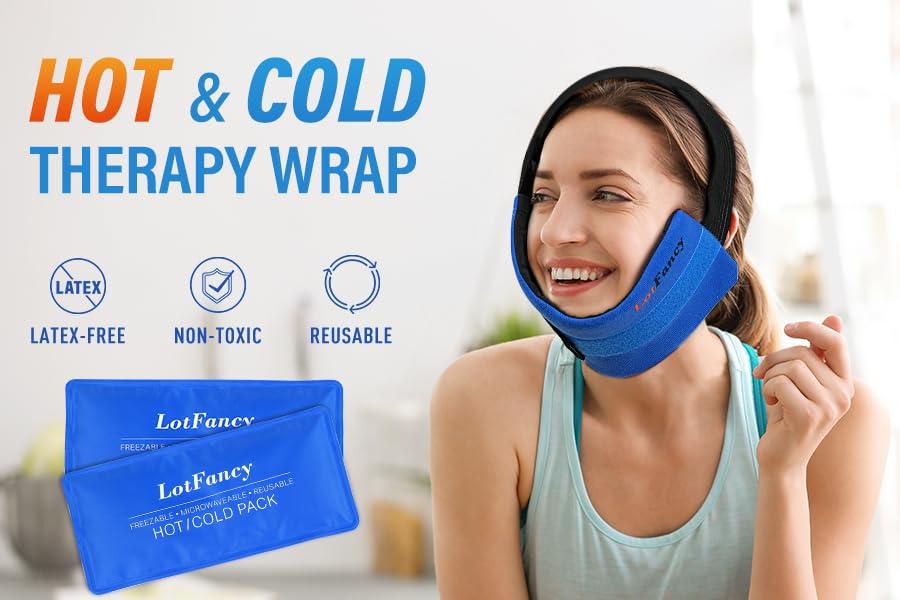 LotFancy LotFancy Ice Packs for Injuries Reusable, 2 Gel Packs Wrap for Knee Head Neck Ankle Wrist Elbow Foot Legs Back Joint Pain Relief, Hot Cold Therapy for Surgery Recovery, First Aid