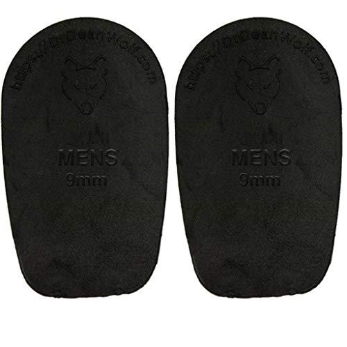 WOLF THERAPEUTICS Dr. Wolf Heel Lifts for Shoes: Men's 9mm Height Increase Insoles, Rubber Heel Inserts for Leg Length Discrepancy & Achilles Tendonitis Relief, Helps Relieve Hip, Knee, & Back Pain (2 Pack)