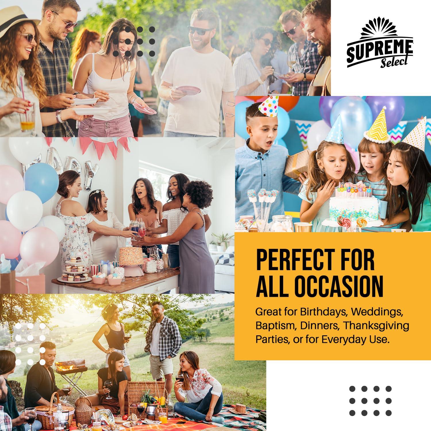 Supreme Select Supreme Select Disposable White Soup Spoon [400-Pack] Medium-Weight Disposable Plastic Cutlery - Durable and Reusable Bulk Utensils for Parties, Picnics, Takeout, Restaurant, School, Home & Office