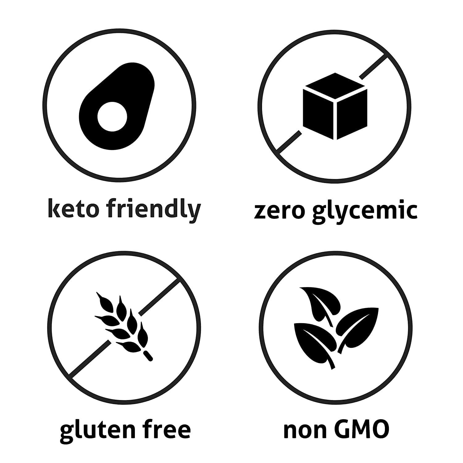 Wholesome Yum Wholesome Yum Allulose Sweetener - Natural Granulated Sugar Substitute - Keto, Non GMO, Zero Carb, Zero Calorie, Sugar Free, No Aftertaste Tummy Friendly - Granular Sugar Replacement (12 oz)