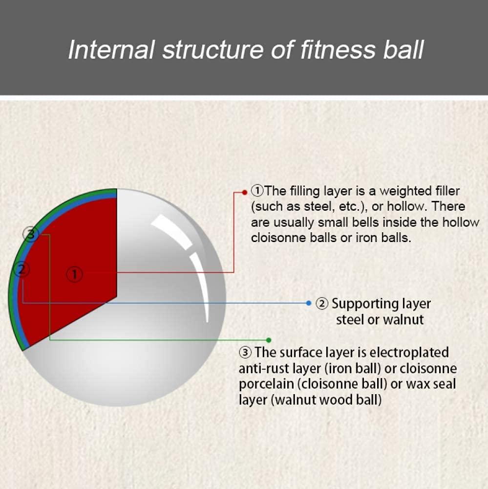 LIANGJUANG chinese balls baoding balls meditation balls Exercise Massage BallsBaoding Balls,Chinese Health Balls Baoding Balls Stress Relieve Hand Exercise Therapy Ball for Hand Therapy Stress Relief (50Mm)