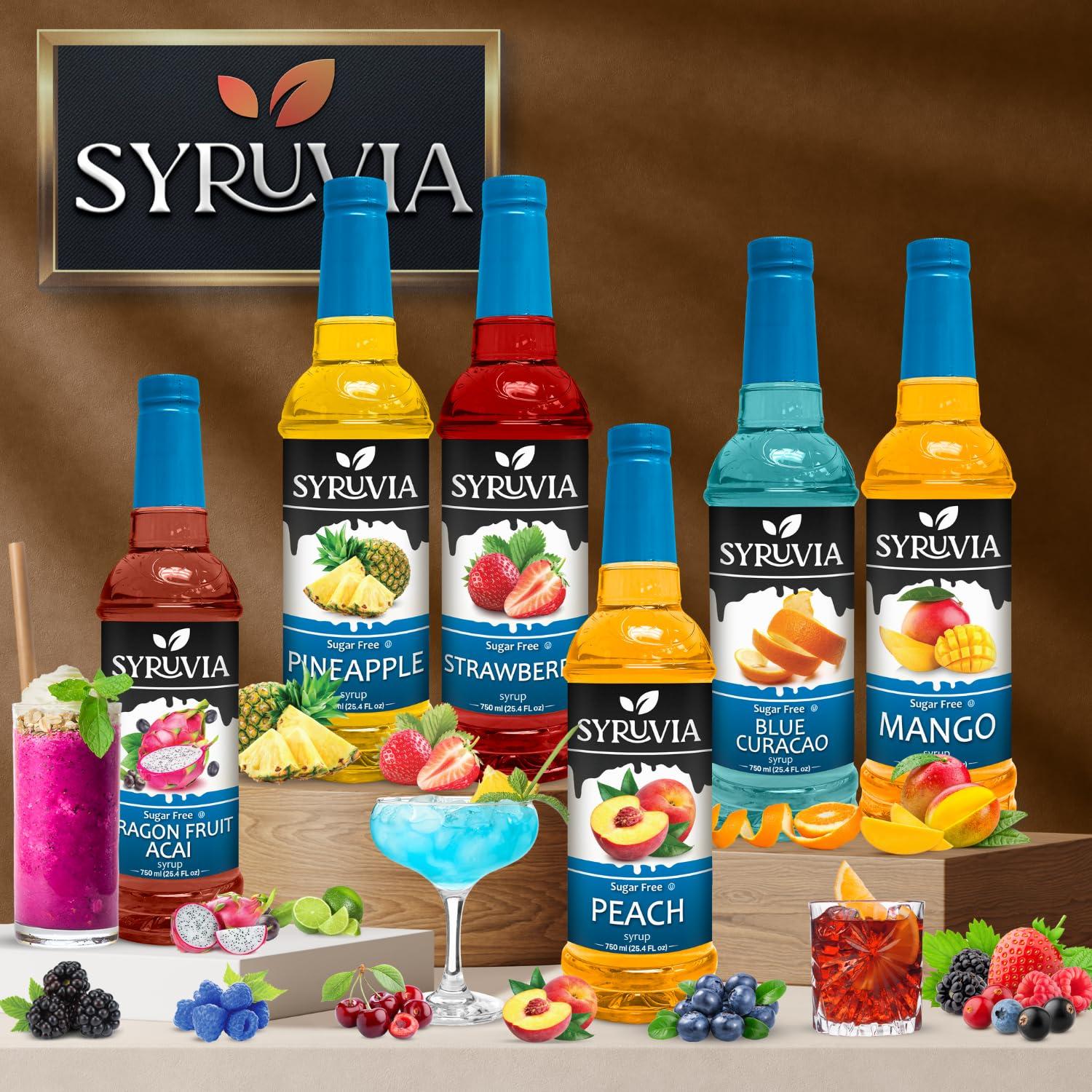 SYRUVIA Syruvia Sugar-Free Lime Margarita Syrup - 25.4 fl oz. Premium Cocktail Mixer. No Calories, Gluten-Free, and Keto-Friendly. Ideal for Enhancing Drinks, Cocktails, Mocktails, and More.