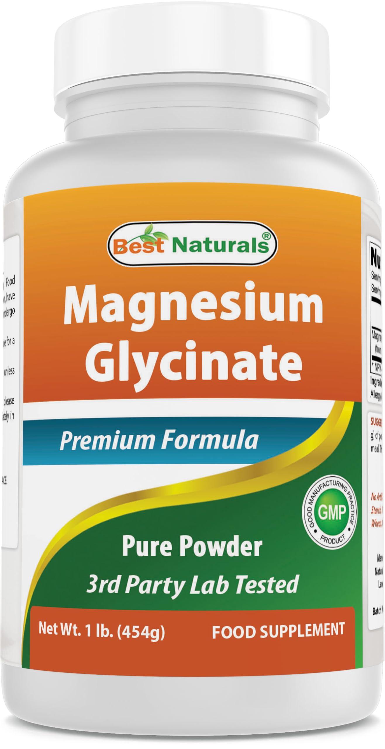 Best Naturals Best Naturals Magnesium Glycinate Powder - 1 Pound (1 LB (Pack of 1))