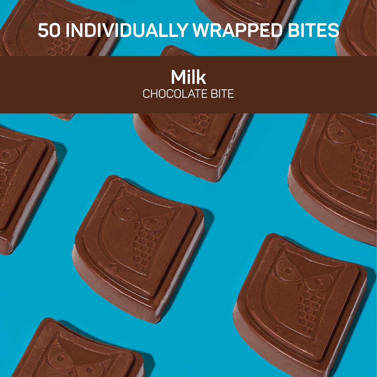 AWAKE Caffeinated Chocolate AWAKE - Caffeinated Chocolate Bites - Milk Chocolate, 50 Bites - 50mg Caffeine - Individually Wrapped Energy Bites - Coffee Alternative - Fairtrade, Gluten Free, Non GMO - 0.48oz