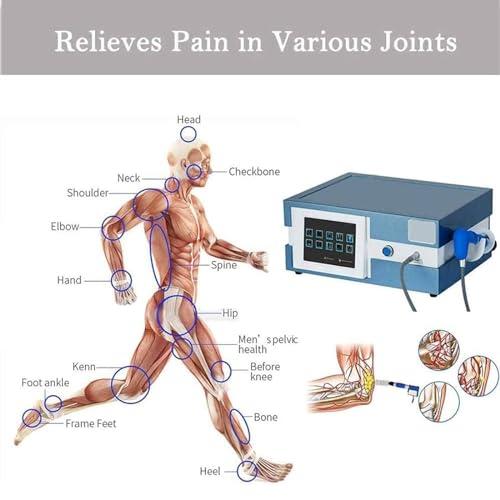 LMYYDES LMYYDES Shock Wave Therapy Machine Shockwave Therapy Machine0.5-10 Bar 1-21Hz Pneumatic Shock Wave Therapy Equipment, 53x45x42 cm