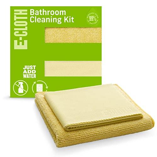 E-Cloth E-Cloth Bathroom Cleaning Kit, Premium Microfiber Cleaning Cloth, Ideal Bathroom, Shower and Bathtub Cleaner, Washable and Reusable, 100 Wash Guarantee