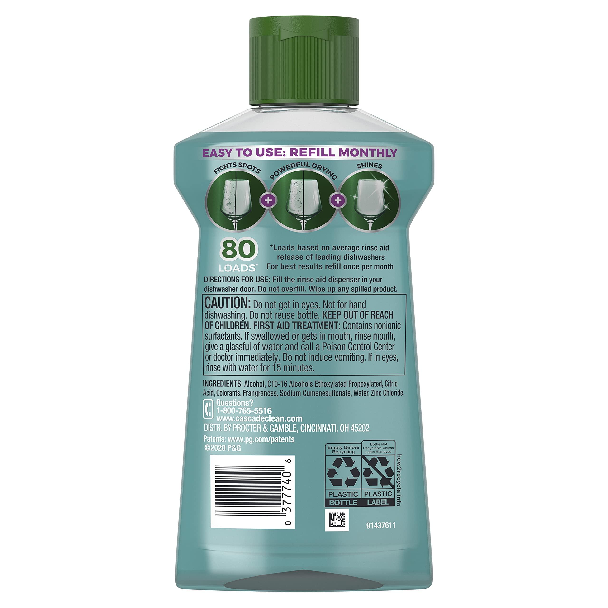 Cascade Cascade Platinum Dishwasher Rinse Aid, 8.45 fl oz (Packaging May Vary)