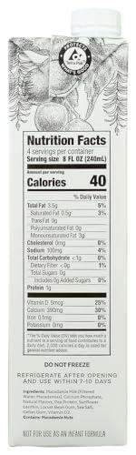 TAOindustry Milkadamia Unsweetened, Macadamia Milk, 32 Oz (3 pack)