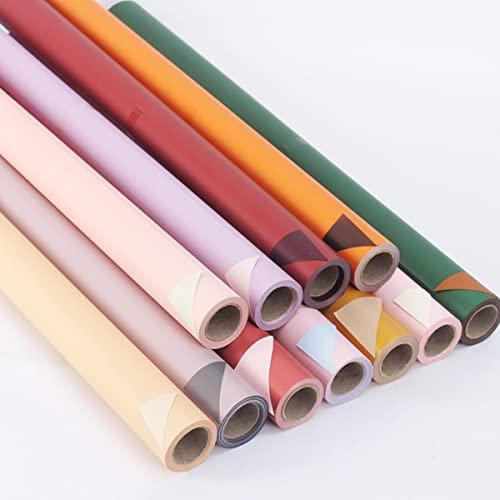 Generic Korean Wrapping Paper,Floral Wrapping Paper,Bouquet Wrapping Paper,Solid Color Waterproof Flower Wrapping Paper Roll,22.8in x 32.8ft,Black