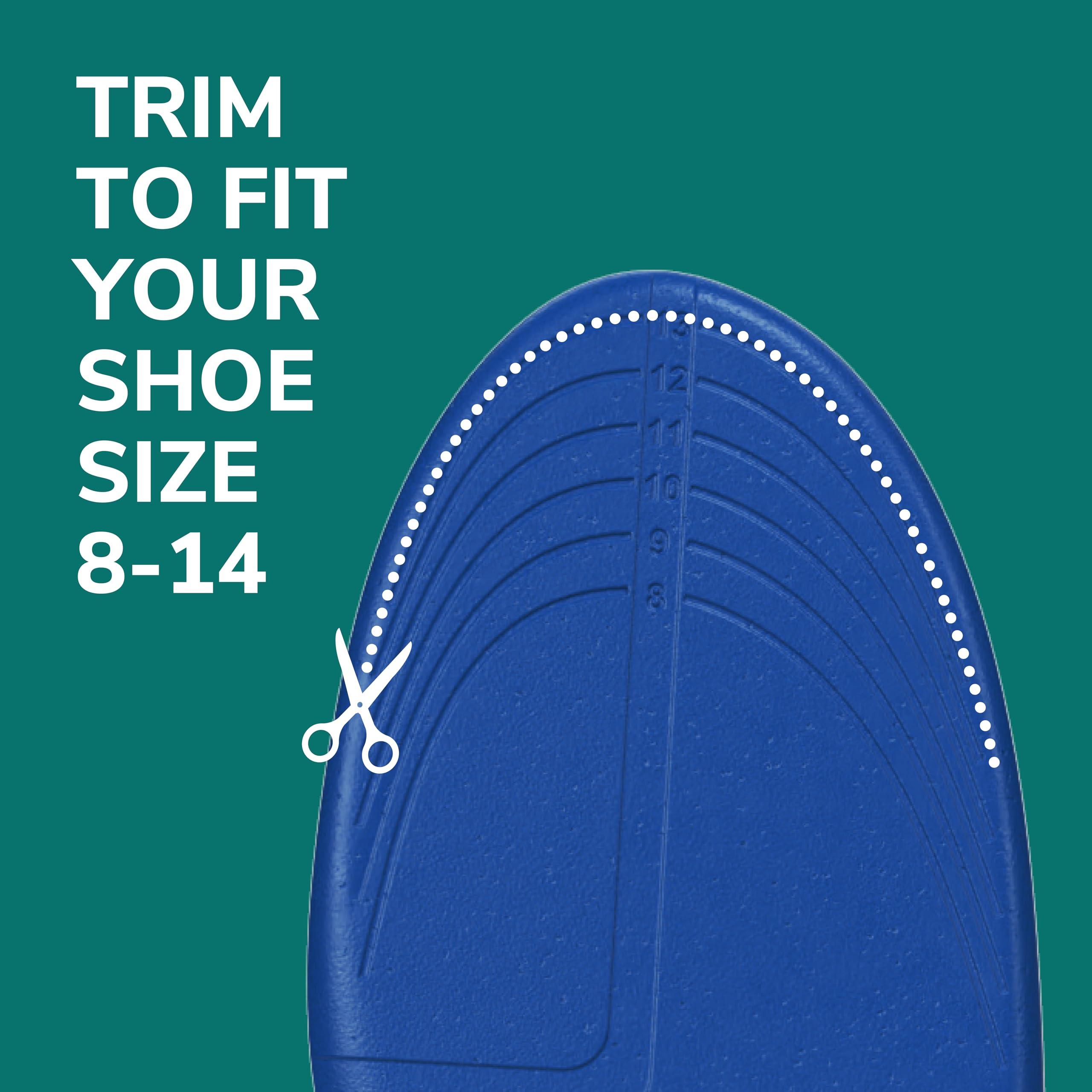 Dr. Scholl\'s Dr. Scholl\'s Prevent Pain Protective Insoles, Protect Against Foot, Knee, Lower Back Pain, Promote Foot Health & Wellness, Trim to Fit Insert, Men Shoe Size 8-14, 1 Pair