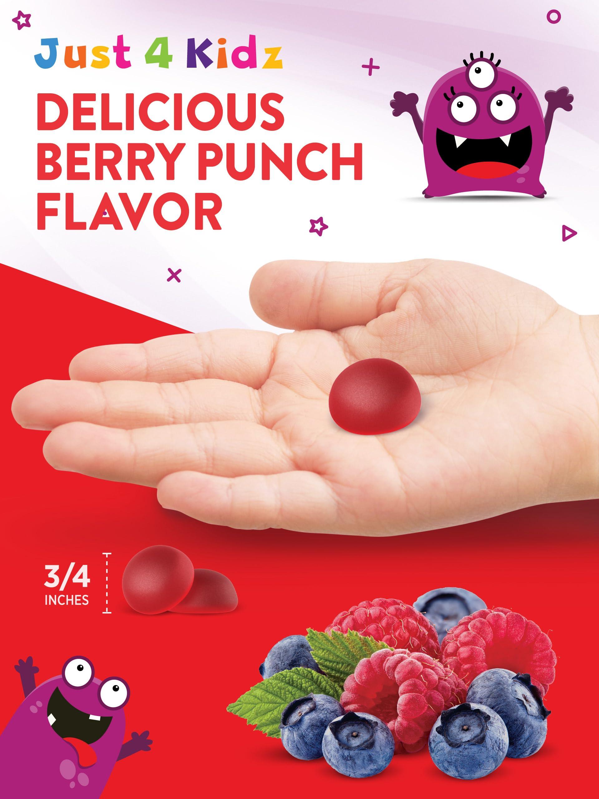 Nature's Truth Nature\'s Truth Kids Multivitamin Gummies with Probiotics | 60 Count | Berry Punch Flavor | Vegetarian, Non-GMO, and Gluten Free Supplement