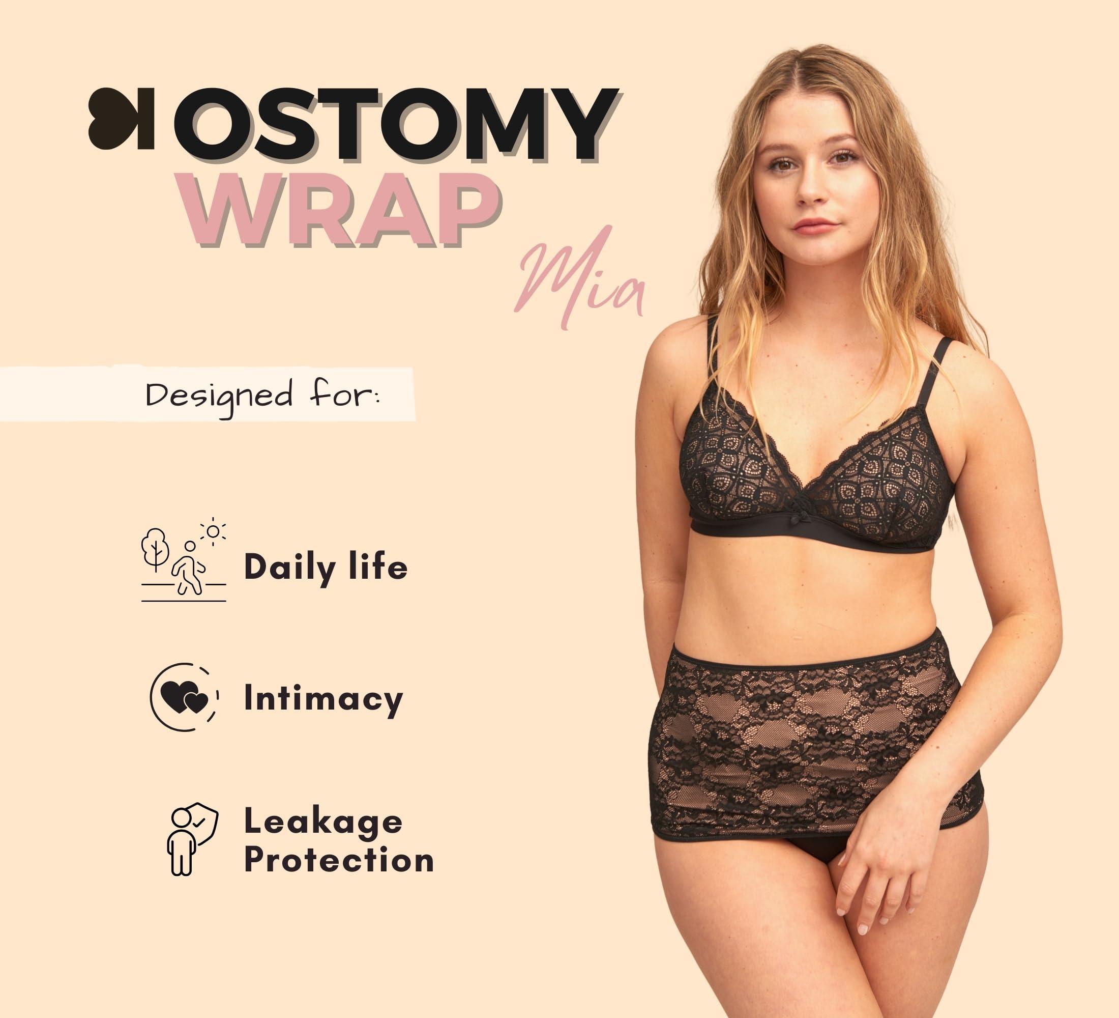 SIIL SIIL Ostomy Wrap for Women Black, Ostomy bag covers as Colostomy gifts and Ileostomy supplies for Ostomates. Colostomy bag covers for women, Clothes for Ostomy. Made in Europe