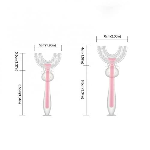 ZXXX ZXXX Kids Toothbrushes - 360 Oral Teeth Thorough Cleaning Massaging U-Shaped Silicone Toothbrush for Toddlers and Children Age 1-3