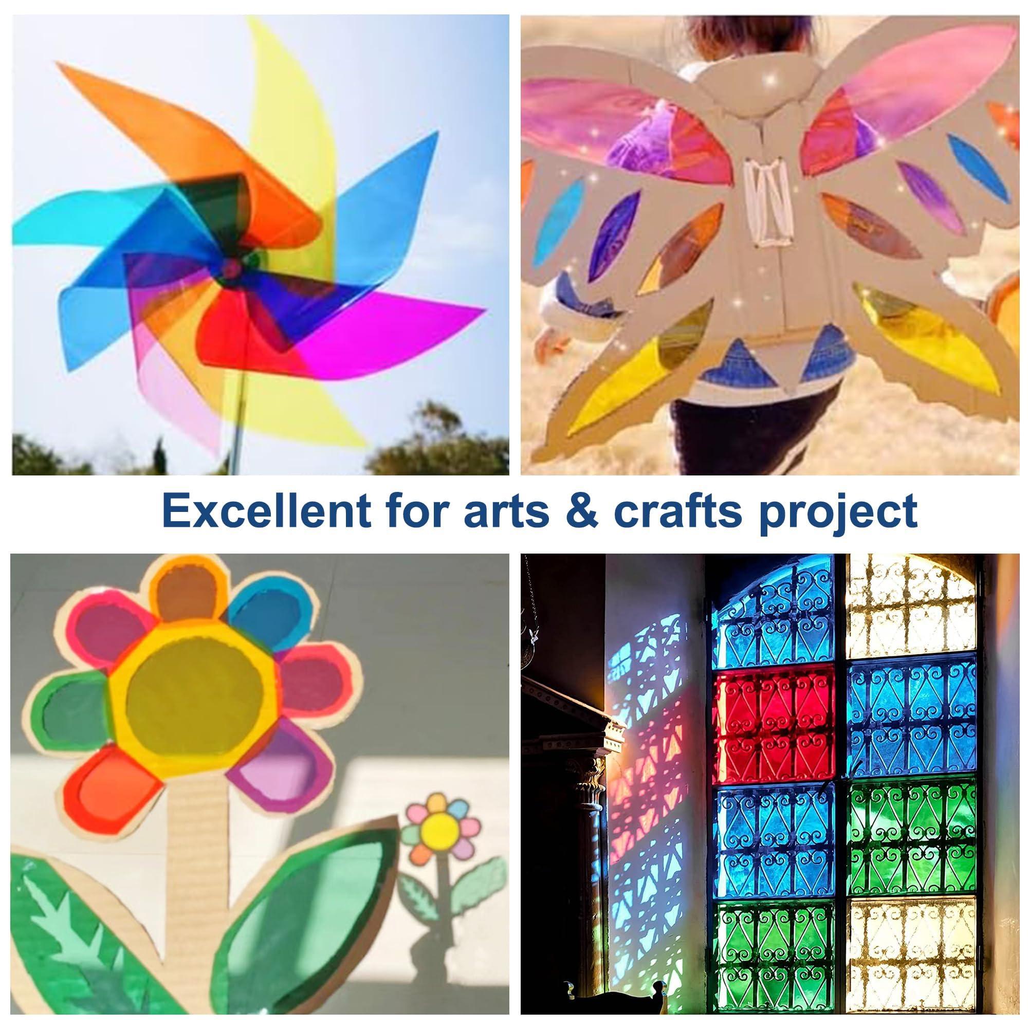 POPGIFTU POPGIFTU Blue Cellophane Wrap Roll | Unfolded 34in Wide X 100ft Long | 3Mil Thick Blue Transparent Paper | Gifts, Baskets,Treats, Cellophane Roll Blue | Colored Cellophane Roll