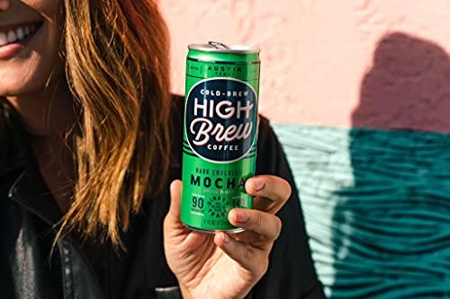 High Brew Coffee High Brew Coffee, Cold Brew Coffee, Dark Chocolate Mocha, 8 Fl Oz, Ready-To-Drink (Pack of 12)