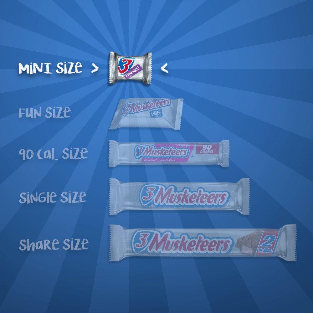 3 Musketeers 3 MUSKETEERS Chocolate Minis Size Candy Bars 8.4 Ounce Bag (Pack of 8)
