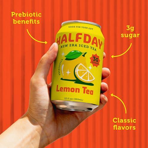 Halfday Halfday Prebiotic Lemon Iced Tea, 12 Fl Oz Can