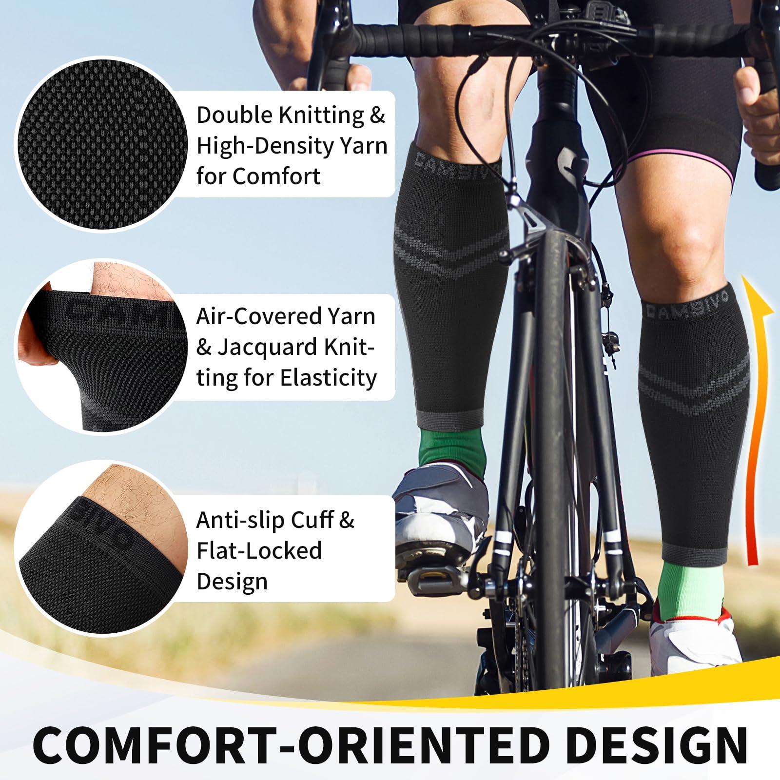 CAMBIVO CAMBIVO Calf Compression Sleeve Men & Women- Shin Splint Brace Support for Legs Pain Relief, Varicose Vein Treatment