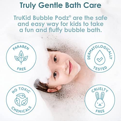 TruKid TruKid Bubble Podz Bubble Bath for Baby & Kids, NEA-Accepted for Eczema, Gentle Refreshing Colloidal Oatmeal Bath Bomb for Sensitive Skin, pH Balance 7 for Eye Sensitivity, Unscented (60 Podz)