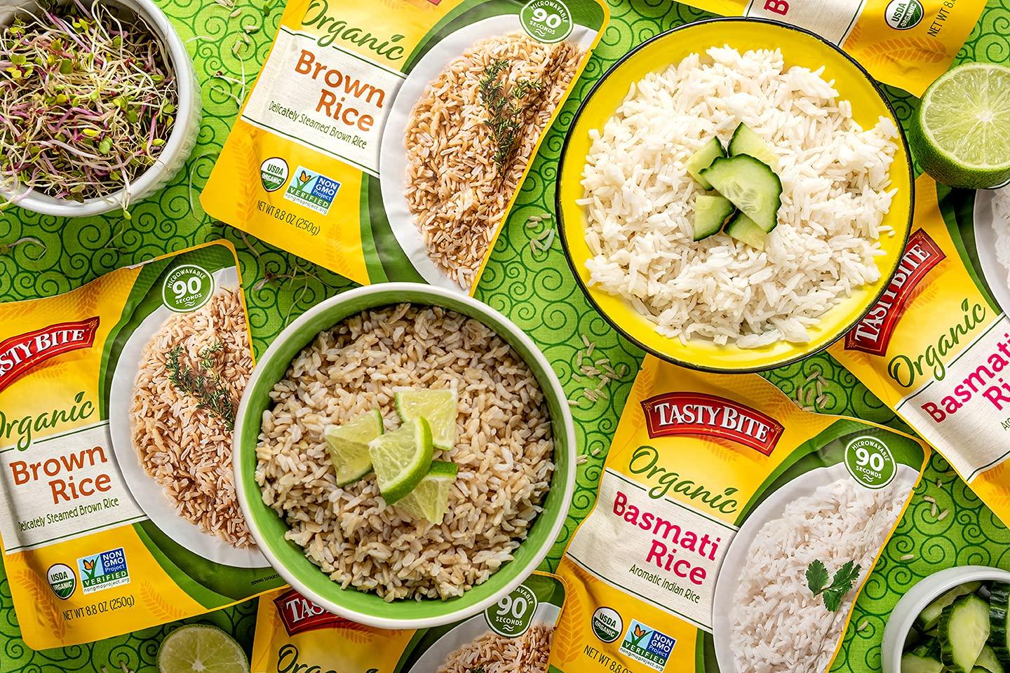 TASTY BITE Tasty Bite Organic Brown Rice, 8.8 Ounce, Ready to Eat, Microwavable, Vegan, Gluten-Free