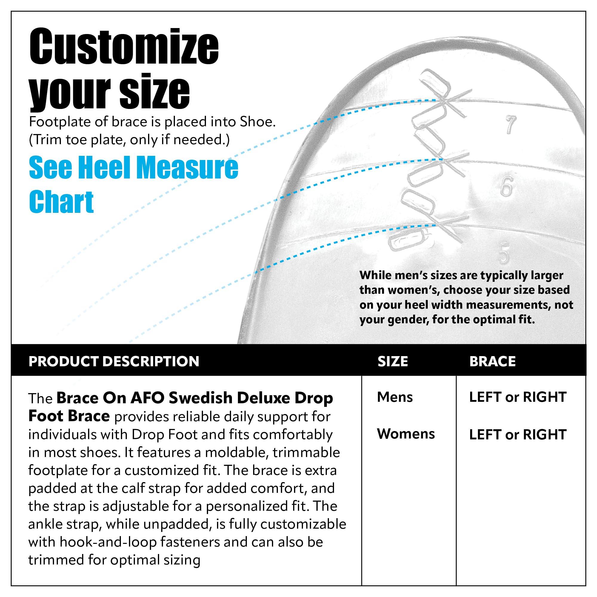 Brace On Swedish Deluxe AFO Drop Foot Stabilizer Brace, Drop Foot Stabilizer, Drop Foot Braces for Women, AFO Brace and Foot Drop Braces, Foot Boot for Injured Foot, Women, Left