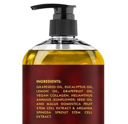 Majestic Pure MAJESTIC PURE Cellulite Massage Oil - with Vegan Collagen & Stem Cells, Unique Blend of Massage Essential Oils - Anti Cellulite Oil Improves Skin Tightening and Firming, 2 x 8 fl oz