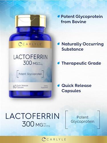 Carlyle Carlyle Lactoferrin Supplement | 300mg | 60 Capsules | Non-GMO and Gluten Free