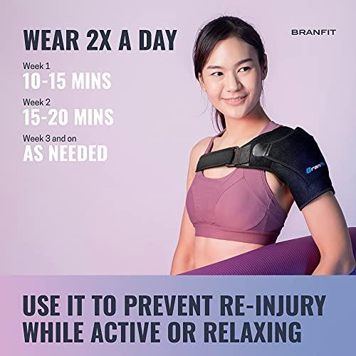 Branfit Branfit Recovery Shoulder Brace and Arm Sling for Men & Women, Shoulder Compression for Injury Relief and Adjustable Comfort, Right/Left