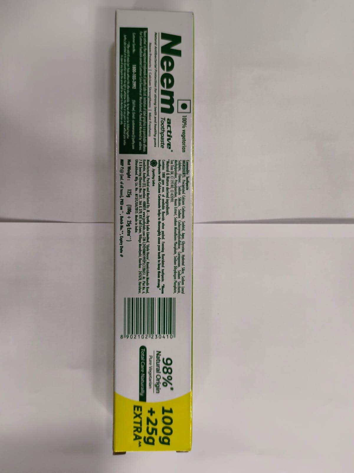 NEEM Neem Active Toothpaste 100 Grams Pack of 3