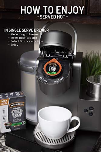 Java House Java House Cold Brew Coffee Concentrate Single Serve Liquid Pods - 1.35 Fluid Ounces Each (Decaf, 12 Count)