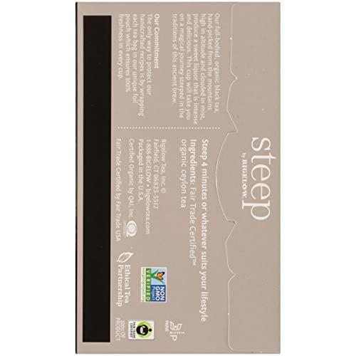 Bigelow steep by Bigelow Organic English Breakfast Black Tea, Caffeinated, 20 Count (Pack of 6), 120 Total Tea Bags