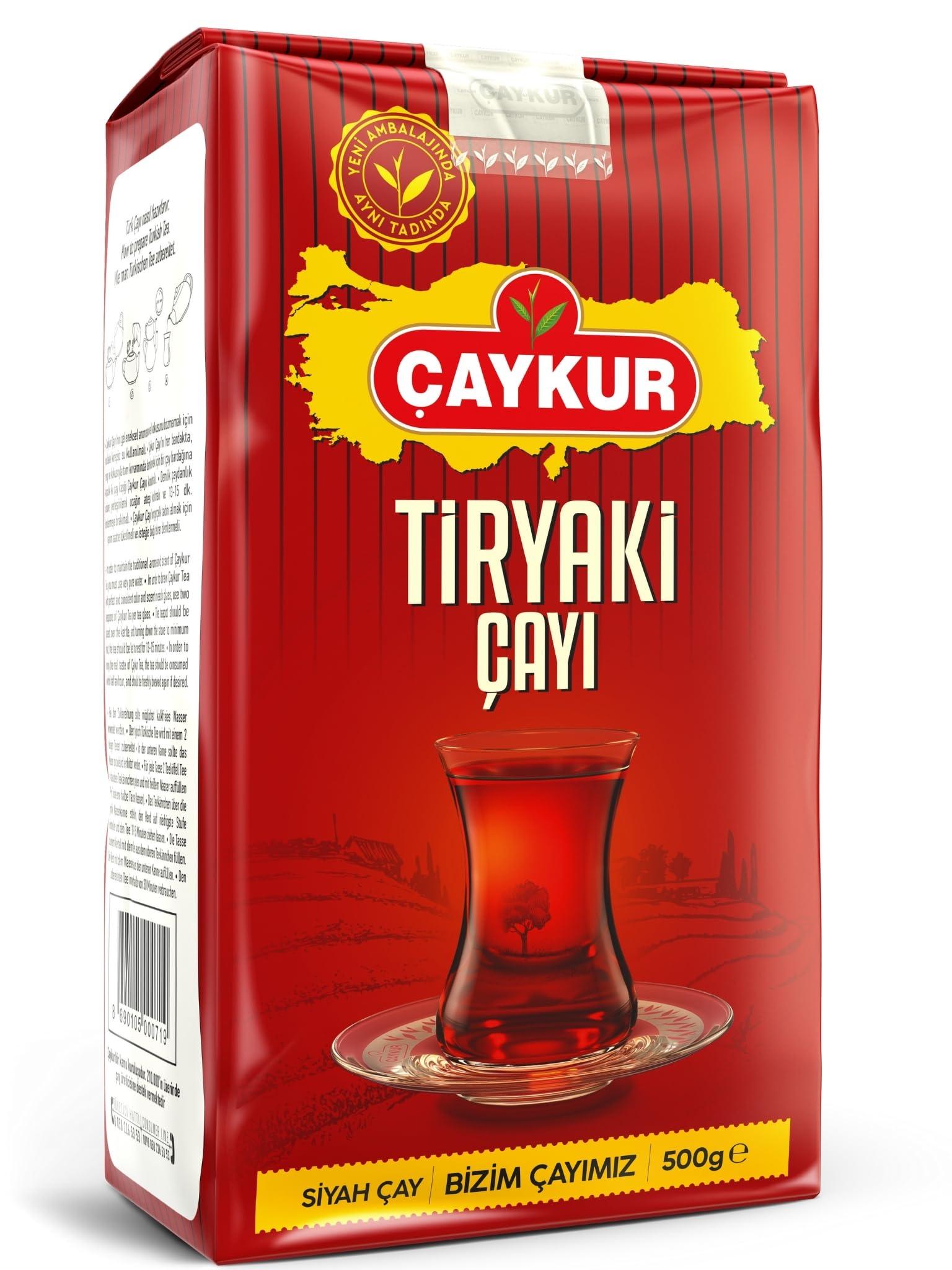 Caykur Turkish Organic Caykur Black Tea (Tiryaki) No Additives 500 gr x 4 Pack