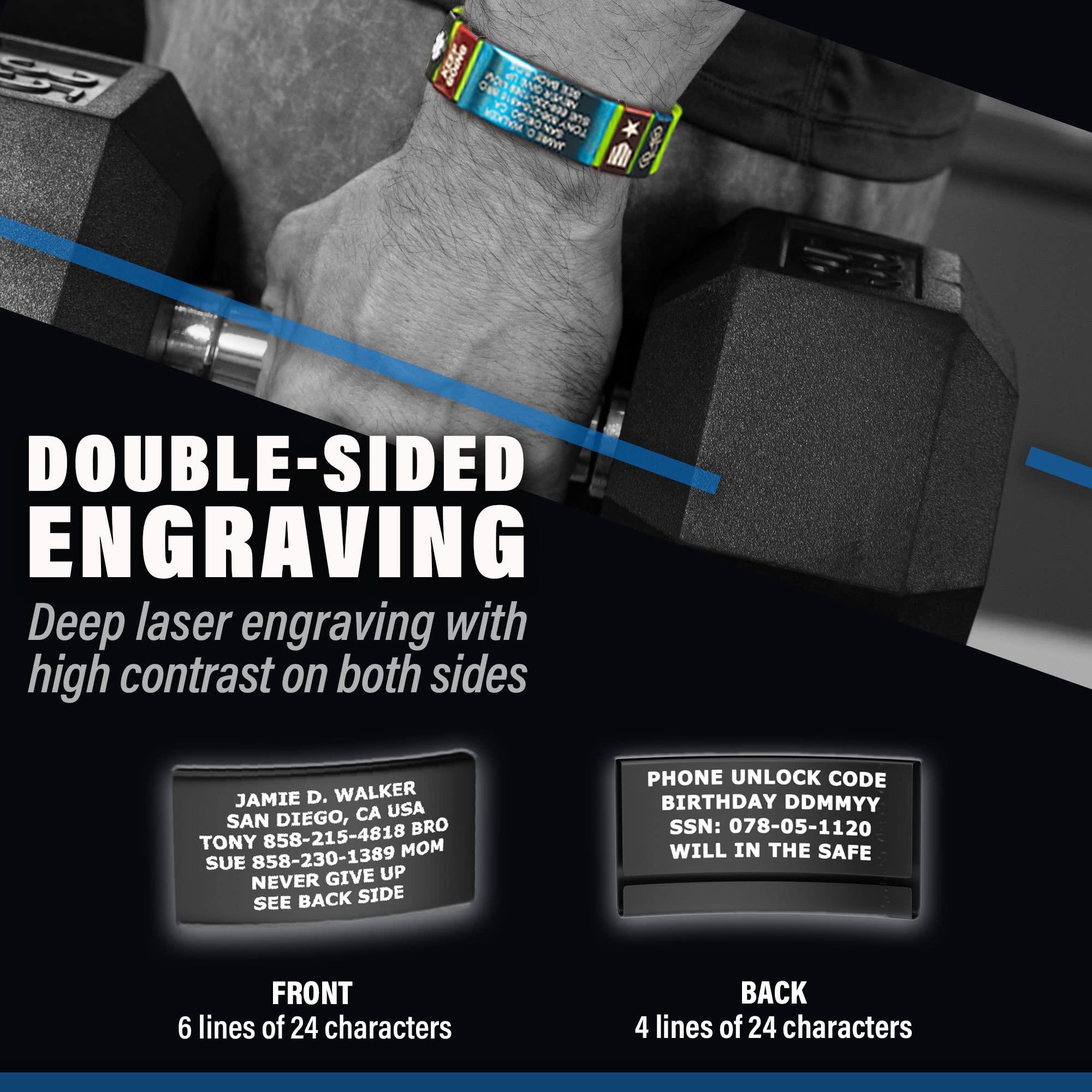 Divoti Divoti Supercharge Wristband ID, Silicone Clasp Identification Bracelet and Sport ID for Athletes - Red Tag/White Silicone Band - 19mm